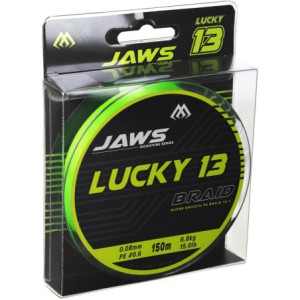PLECIONKA MIKADO JAWS LUCKY 13 - 0.08mm/6.8kg/150m - FLUO ZIELONA