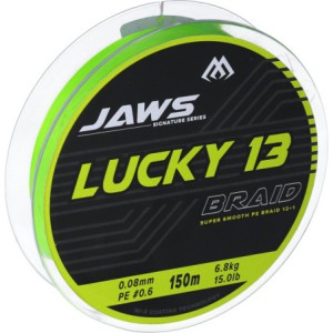 PLECIONKA MIKADO JAWS LUCKY 13 - 0.08mm/6.8kg/150m - FLUO ZIELONA