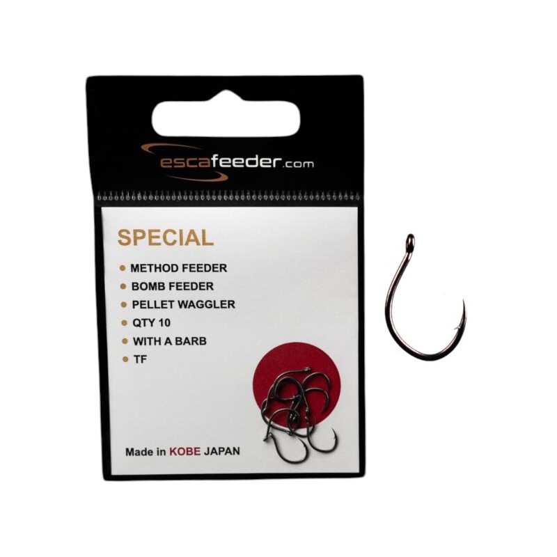 Haczyki z zadziorem ESCA FEEDER SPECIAL do METHOD FEEDER r. 10