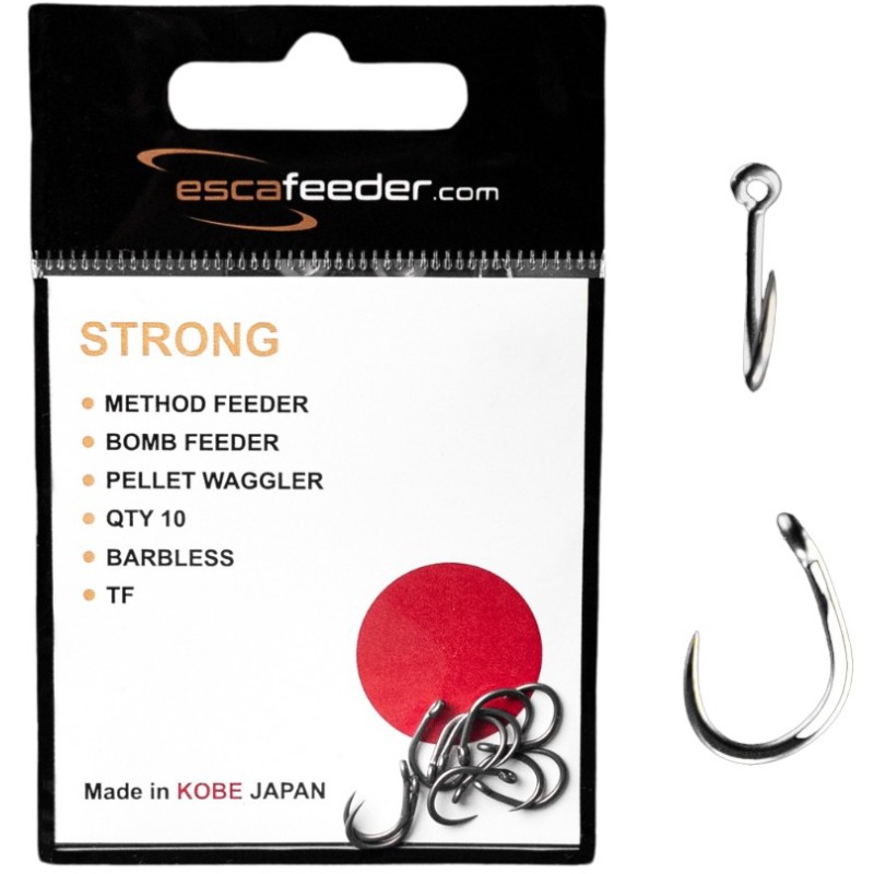 Haczyki bezzadziorowe ESCA FEEDER STRONG do METHOD FEEDER r. 12