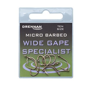 Haczyki z zadziorem Drennan Wide Gape Specialist - roz. 12