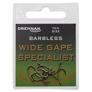Haczyki bezzadziorowe Drennan Barbless Wide Gape Specialist - roz. 8