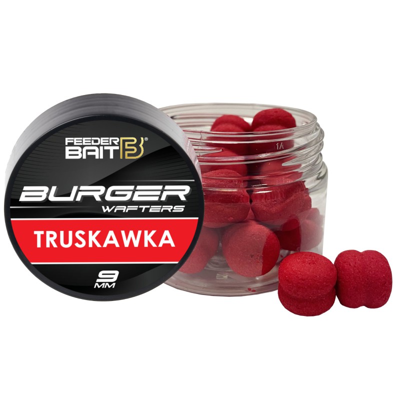 Burger Wafters Feeder Bait 9mm Truskawka