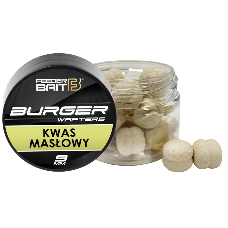 Burger Wafters Feeder Bait 9mm Kwas Masłowy
