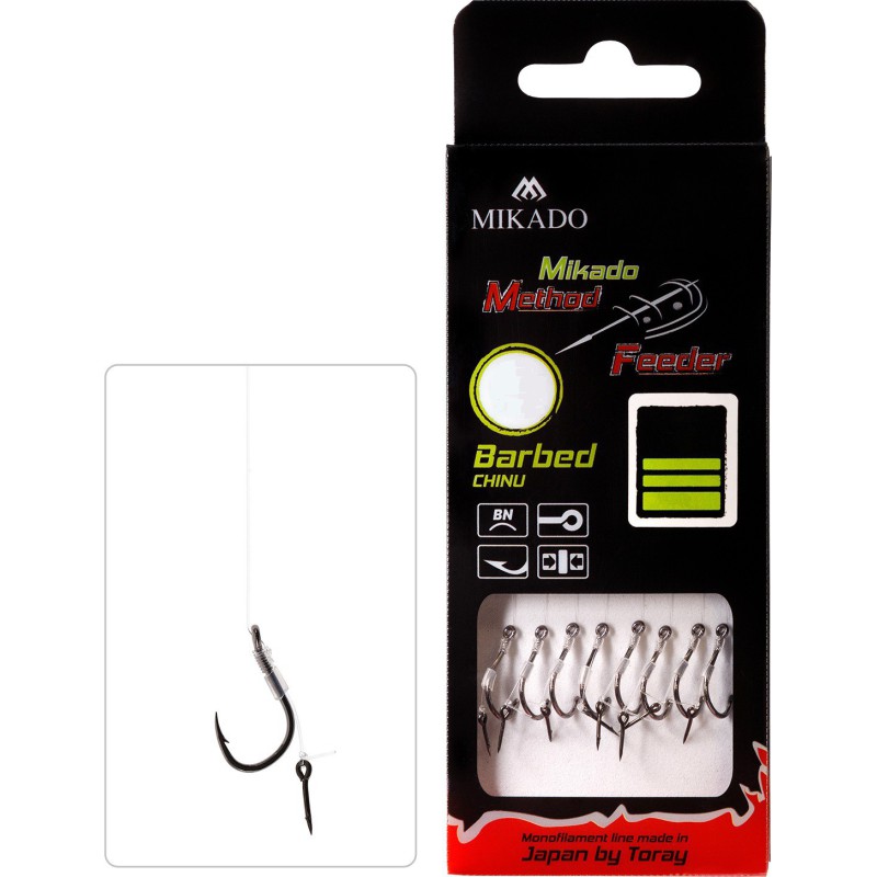 Haczyki przypony żyłka Method Feeder MIKADO 8szt Igła 14