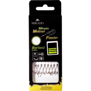 Haczyki przypony plecionka Method Feeder MIKADO 8szt Igła 14