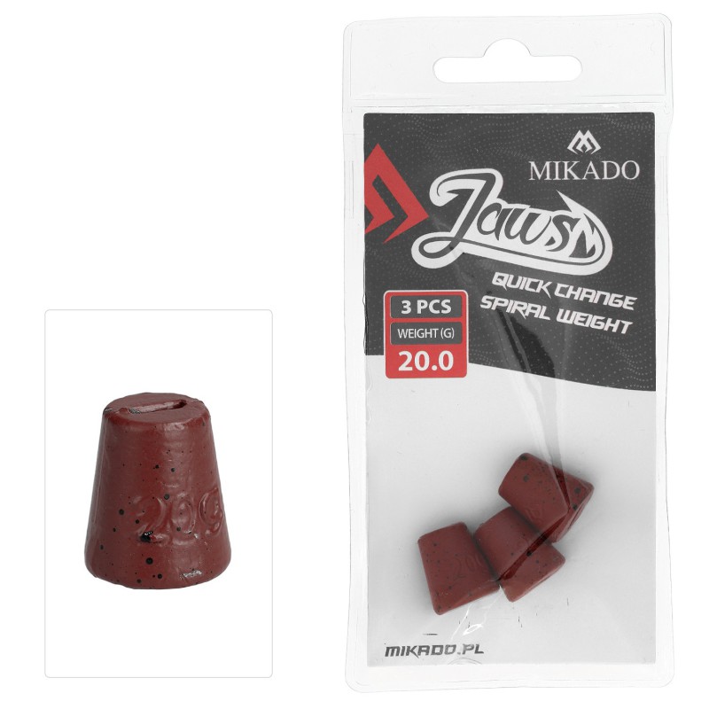WYMIENNE OBCIĄŻENIE DO WKRĘTÓW MIKADO JAWS QUICK CHANGE SPIRAL - 20gr - op.3szt.