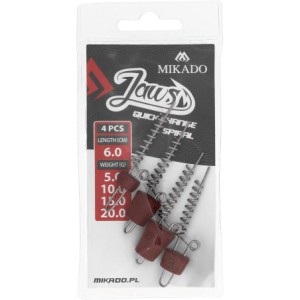 WKRĘT DO PRZYNĘT MIKADO JAWS QUICK CHANGE SPIRAL - MIX - 6cm - op.4szt.