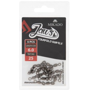 KRĘTLIK MIKADO JAWS FOURFOLD SWIVELS - 25kg - op.5szt.
