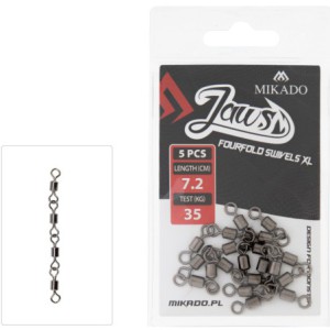 KRĘTLIK MIKADO JAWS FOURFOLD SWIVELS XL - 35kg - op.5szt.