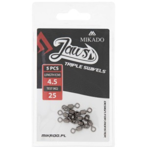 KRĘTLIK MIKADO JAWS TRIPLE SWIVELS - 25kg - op.5szt.