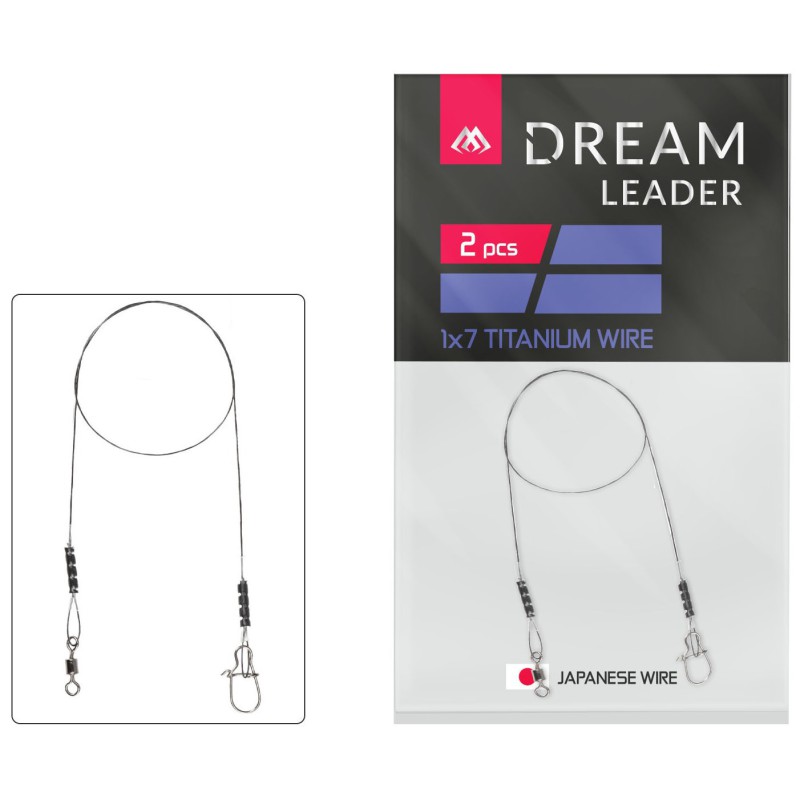 PRZYPON MIKADO DREAM LEADER - TITANIUM 1x7 15cm/10LB/4.5kg - op.2szt.