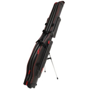 SZTYWNY POKROWIEC NA WĘDKI 3 KOMOROWY 140cm - SZARY