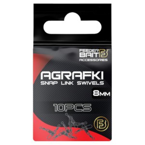 Agrafki Feeder Bait Snap Link Swivels 8mm 10szt