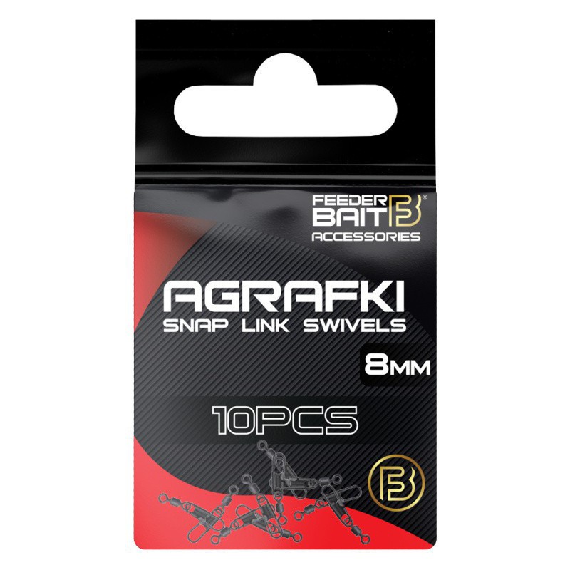 Agrafki Feeder Bait Snap Link Swivels 8mm 10szt