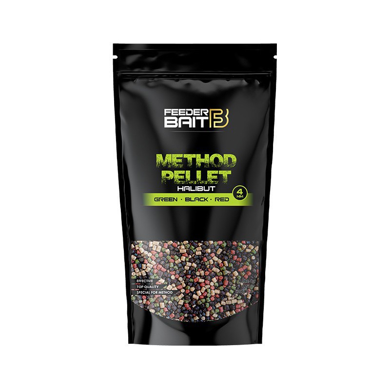 Pellet 4mm Halibut - Green black red - Feeder Bait