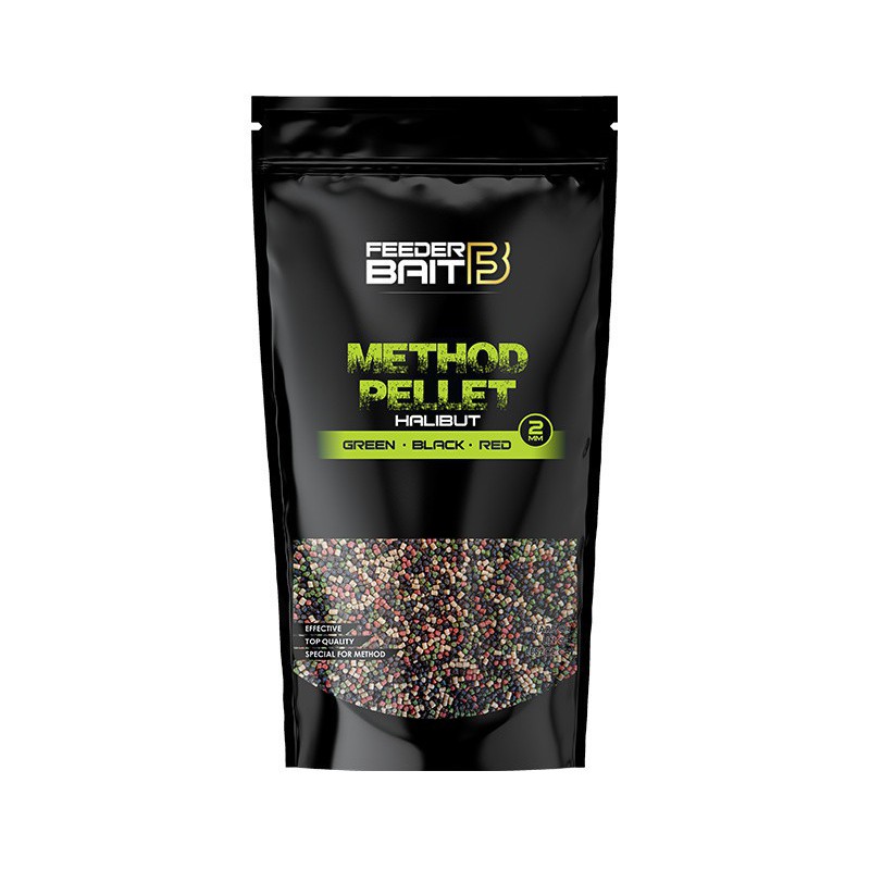 Micro Pellet 2mm Halibut - Green black red - Feeder Bait