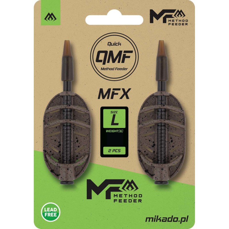 2 x PODAJNIK MIKADO METHOD FEEDER MFX - Q.M.F. rozm. L - 15g