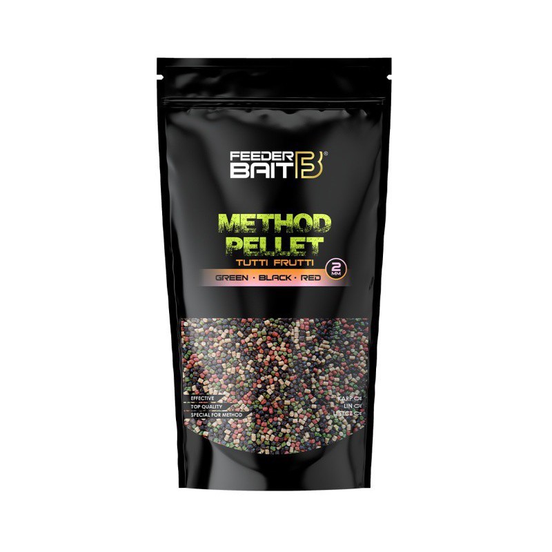 Micro Pellet 2mm Tutti Frutti -Green & Black & Red- Feeder Bait
