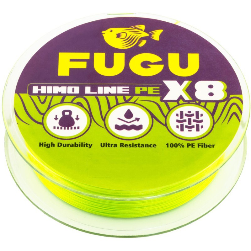 PLECIONKA FUGU HIMO LINE PE X8 0,08mm FLUO GREEN 120m