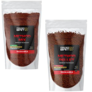 Zestaw Feeder Bait Pellet + Method Mix Truskawka