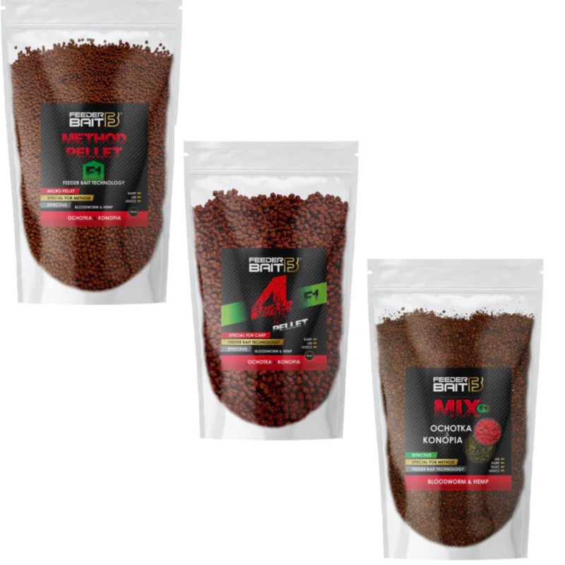Zestaw Feeder Bait Pellet Method Mix F1 Ochotka I Konopia
