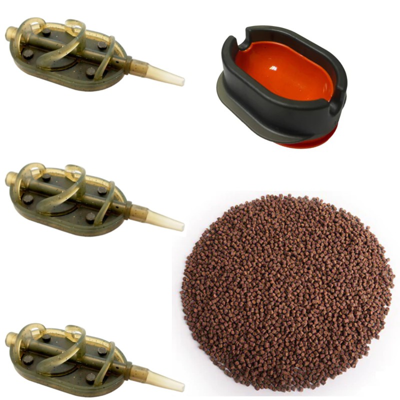 Zestaw Koszyków ARC 30g 40g 50g + Foremka + Pellet Aller 2mm 1kg