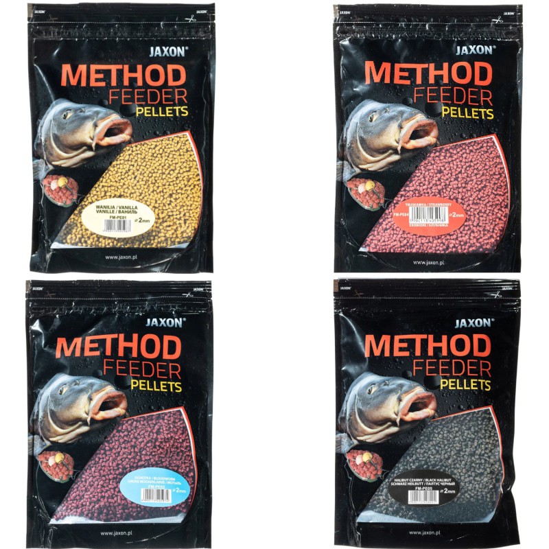 Zestaw Jaxon Pellet Method Feeder 2mm Mix Smaków 4 Sztuki