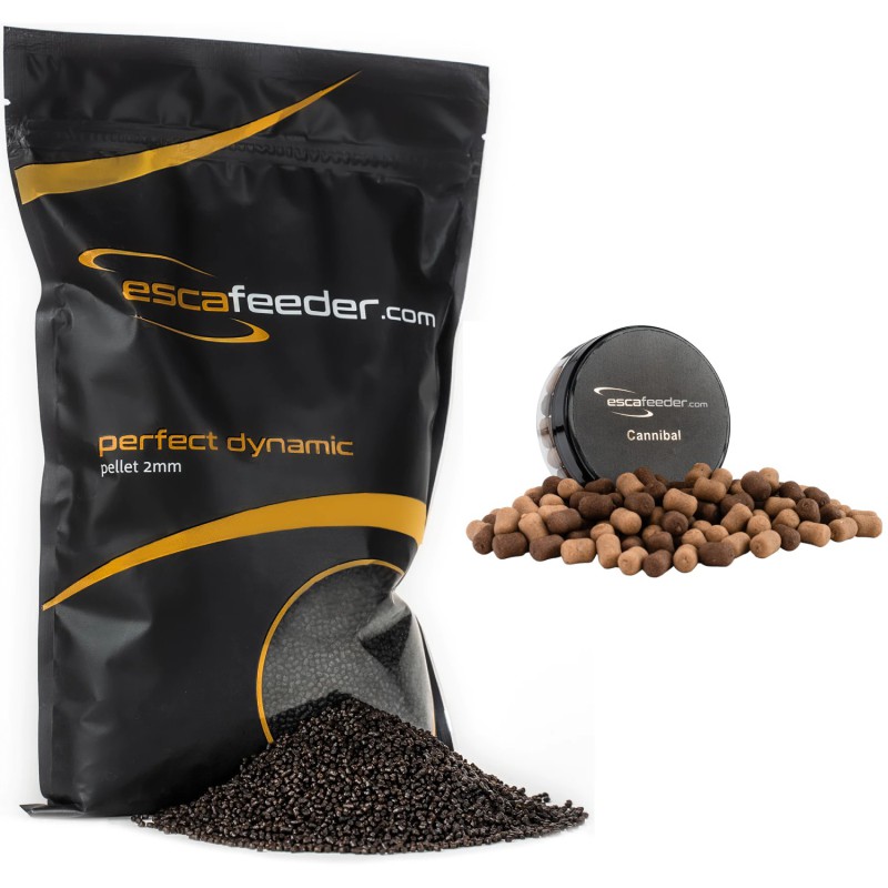 Zestaw Esca Feeder Pellet Perfect Dynamic 2mm + Wafters Cannibal 10mm
