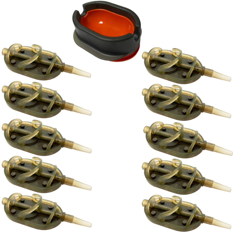 Zestaw 10 Podajników Do Method Feeder Arc 50g + Foremka
