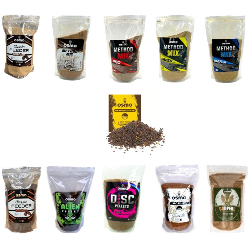 Zestaw Killer Osmo Pellet Zanętowy + Method Mix + Zanęta 11 Sztuk