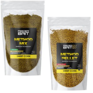 Zestaw Feeder Bait Słodka Kukurydza Pellet 2mm + Method Mix