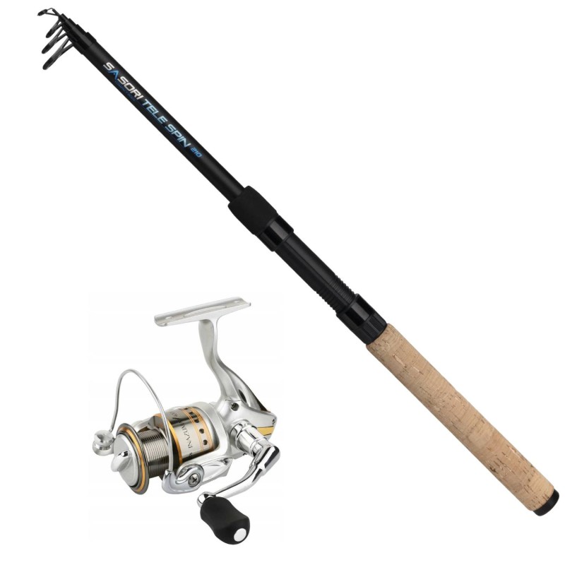 WĘDKA MIKADO SASORI TELE SPIN 210 + Kołowrotek Inazuma 3006