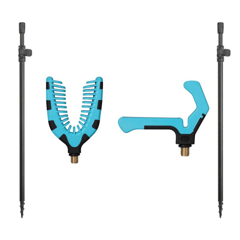 Zestaw Podpórki Teleskopowe Zaciskowe 50/90cm + Nasadki Feeder Mikado