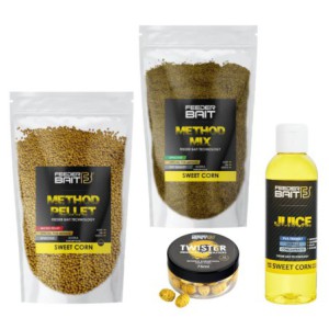 Zestaw Feeder Bait Sweet Corn Pellet Zanęta Wafters Zalewa