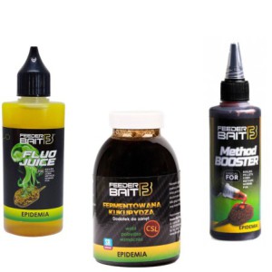 Zestaw Feeder Bait Epidemia Method Booster Zalewa Fluo Juice