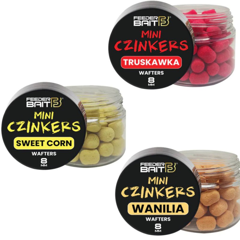 Zestaw FeederBait Mini Czinkers Truskawka Wanilia Sweet Corn x3 Sztuki