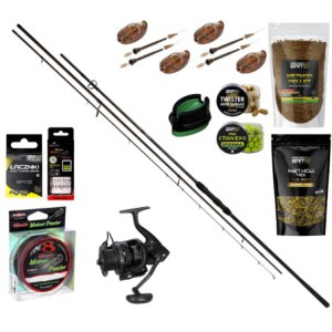 Zestaw Method Feeder Wędka Kołowrotek Akcesoria Przynęty Mikado FeederBait