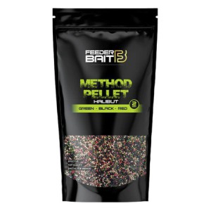 Zestaw Feeder Bait Pellet 2mm Halibut Green Black Red + Method Mix Dynamic Corn