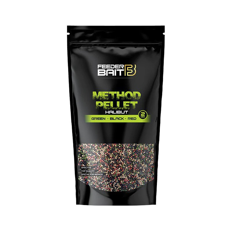 Zestaw Feeder Bait Pellet 2mm Halibut Green Black Red + Method Mix ...