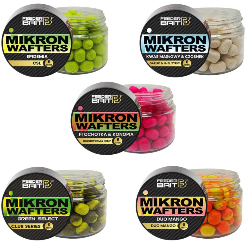 Zestaw Feeder Bait Wafters Mikron x5 Sztuk Mix Smaków