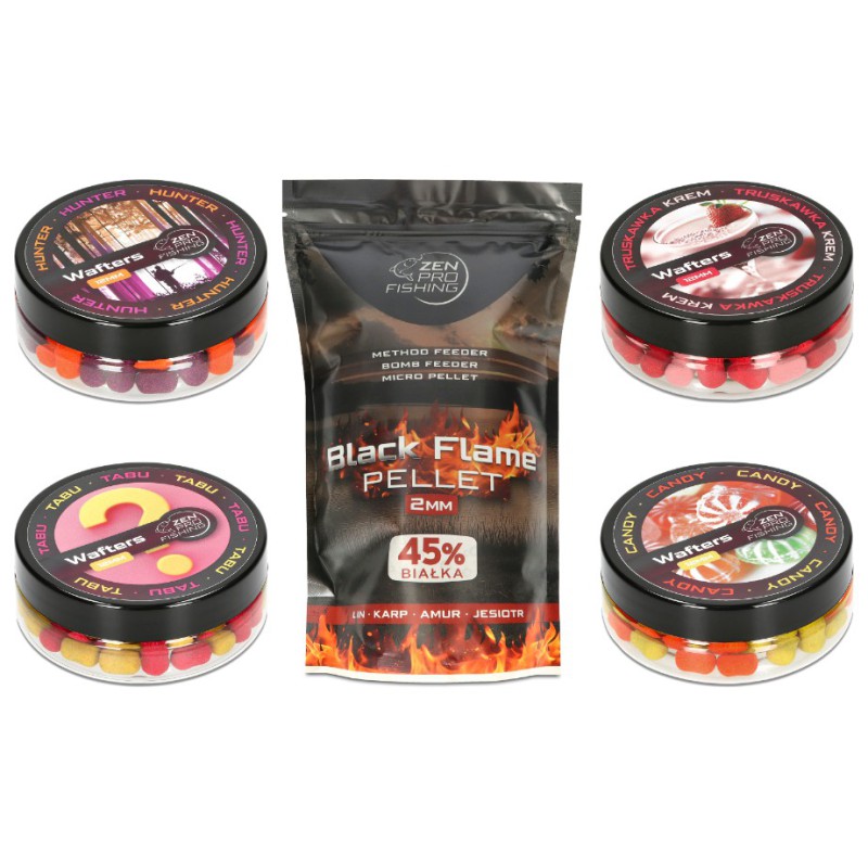 ZEN Pro Fishing Zestaw Black Flame Candy Tabu Hunter Truskawkowy Krem