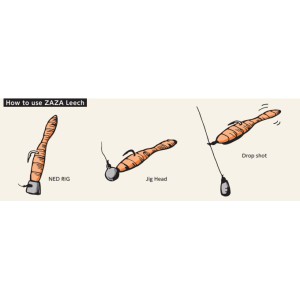 Nikko Leech 10cm - Obsidian 5 szt.