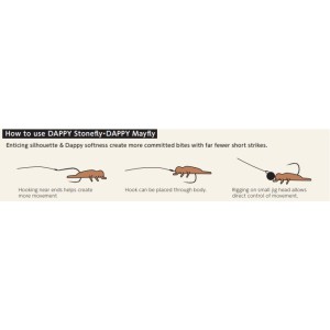 Nikko Dappy Mayfly 19mm - Brown 7 szt.