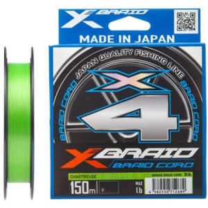 PLECIONKA YGK X-Braid Braid Cord X4 150m PE 1.0/0.165mm 18lb/8.1kg