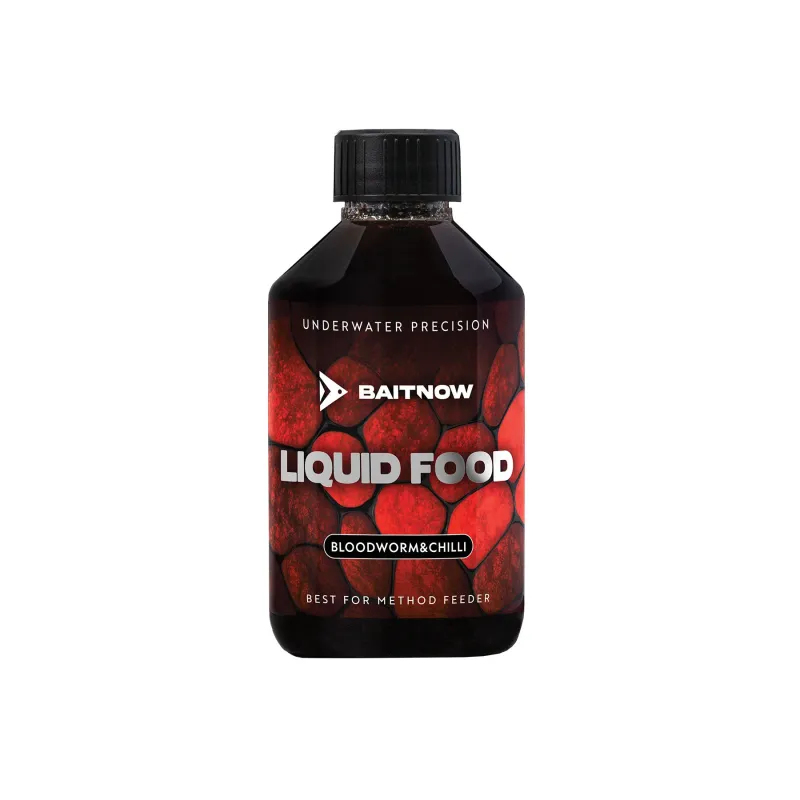 LIQUID METHOD FEEDER BAITNOW LIQUID FOOD BLOODWORM & CHILLI 250ml