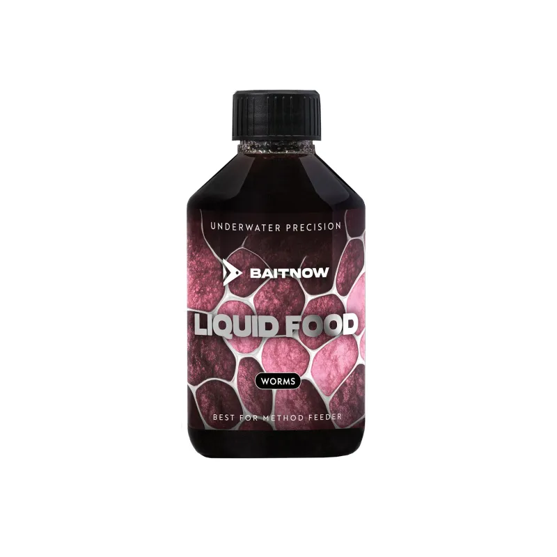 LIQUID METHOD FEEDER BAITNOW LIQUID FOOD WORMS 250ml