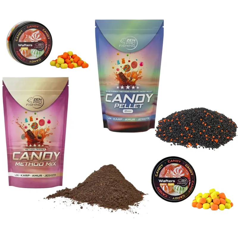 ZEN Pro Fishing CANDY Method Mix + Pellet + Wafters + Wafters Mini