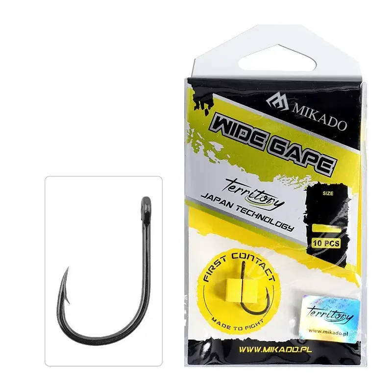 HACZYK MIKADO TERRITORY - WIDE GAPE nr 2 - POKRYTY TEFLONEM - 10szt.