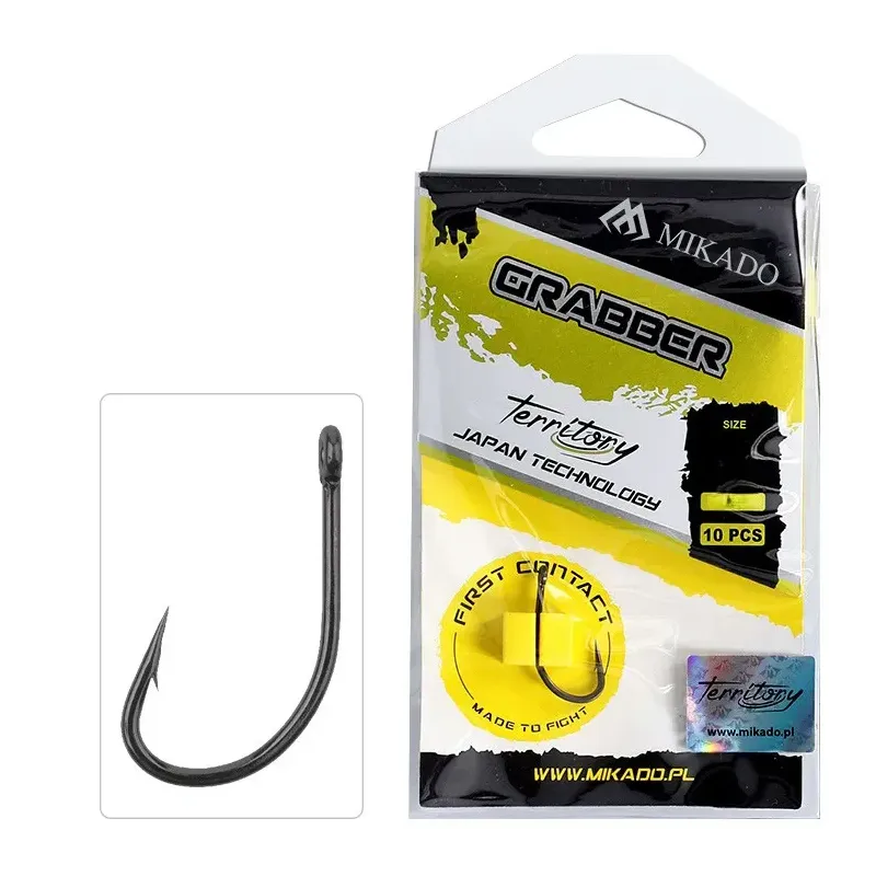 HACZYK MIKADO TERRITORY - GRABBER nr 8 - POKRYTY TEFLONEM - 10szt.